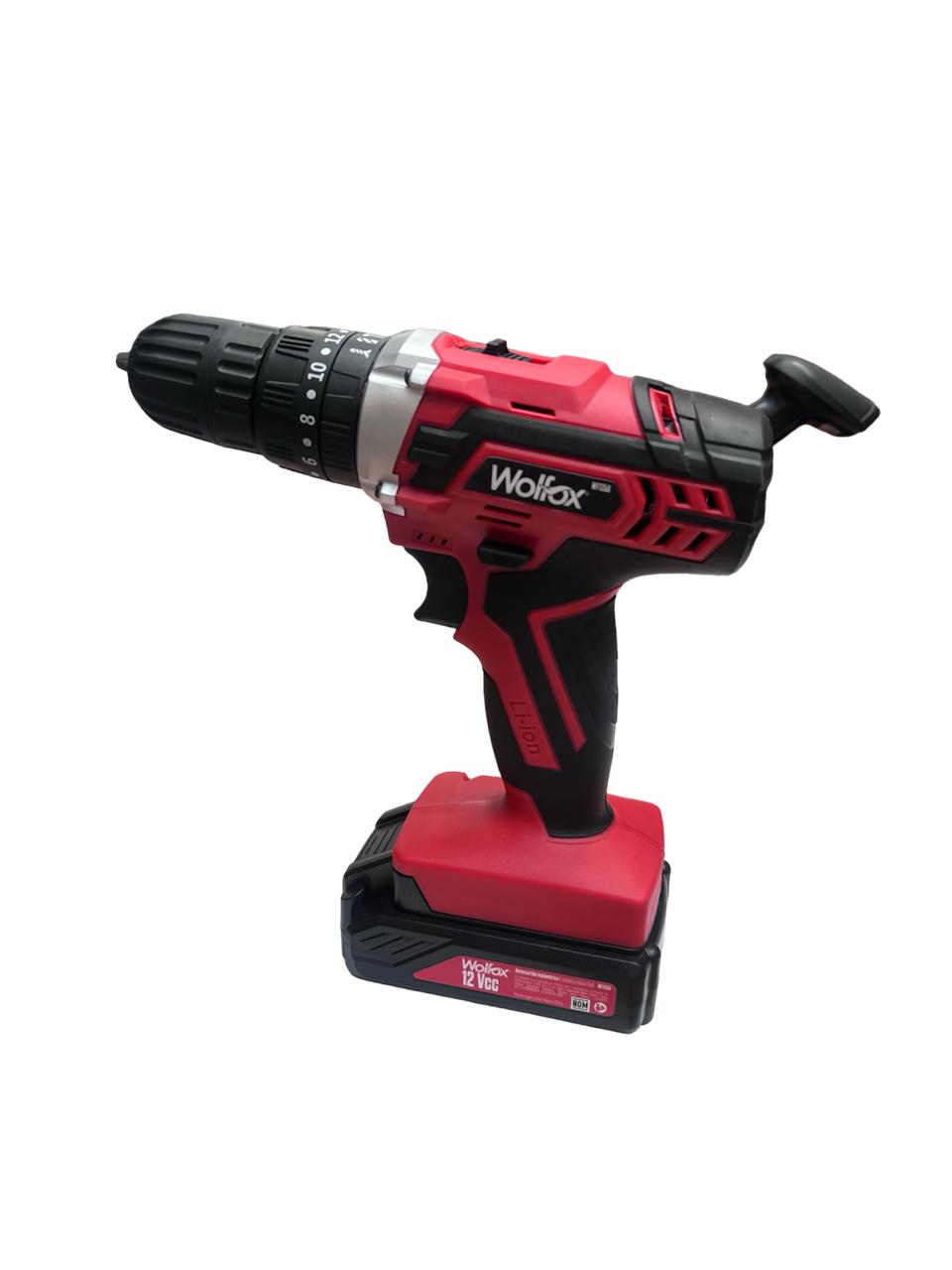 Taladro Inalámbrico 12V 3/8″ Rotomartillo Wolfox